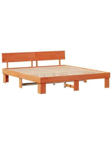 Struttura del letto Marrone cerato 180 x 200 cm Pino massello