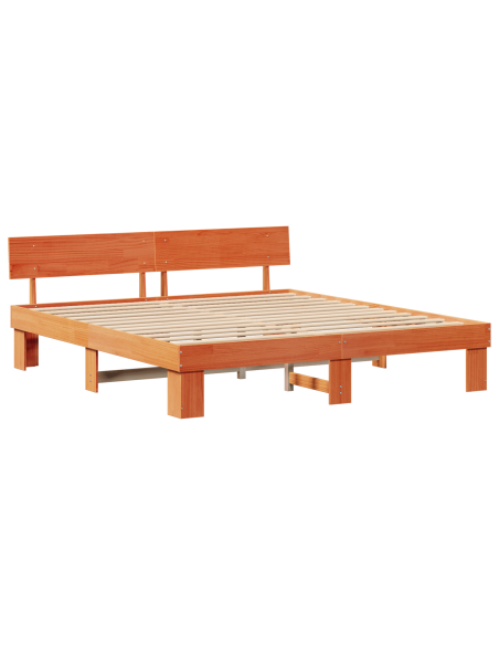Struttura del letto Cera marrone 180 x 200 cm Legno di pino