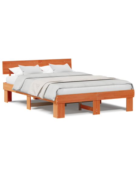 Struttura del letto Cera marrone 160 x 200 cm Legno di pino