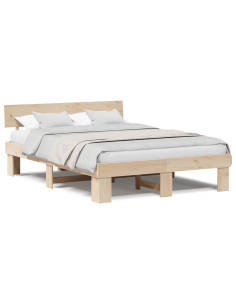 Struttura del letto Naturale 150 x 200 cm Pino massello 2