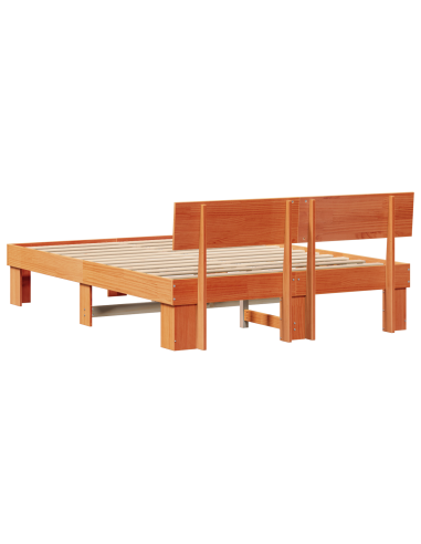 Struttura del letto Marrone cerato 150 x 200 cm Pino massello