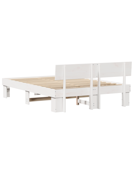 Struttura del letto Bianco 140 x 200 cm Legno di pino massello