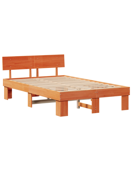 Struttura del letto Marrone cerato 120 x 200 cm Pino massello