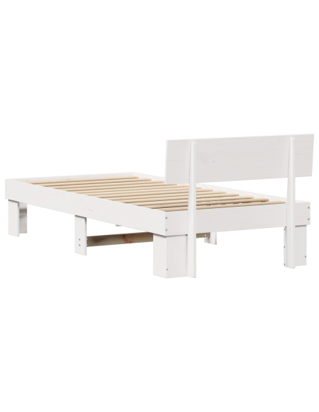 Struttura del letto Bianco 100 x 200 cm Legno di pino massello