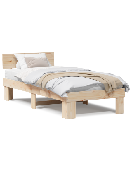 Struttura del letto Marrone 90 x 200 cm Legno di pino massello