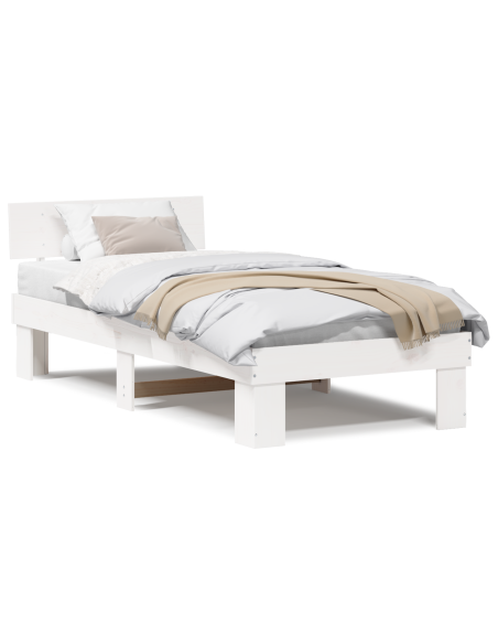 Struttura del letto Bianco 90 x 200 cm Legno di pino massello