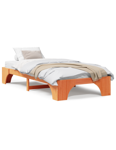 Struttura del letto Marrone cerato 80 x 200 cm Pino massello