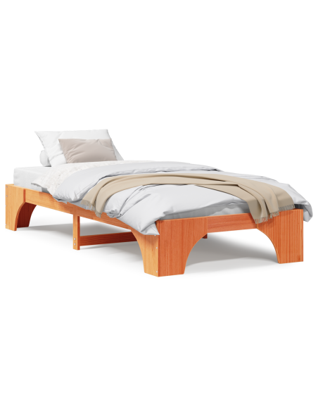 Struttura del letto Cera marrone 80 x 200 cm