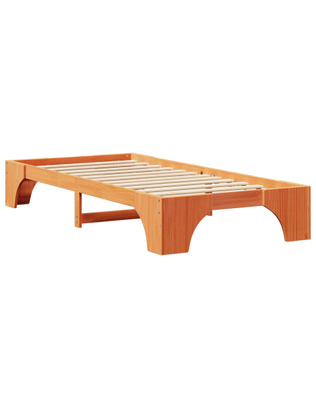 Struttura del letto Cera marrone 80 x 200 cm