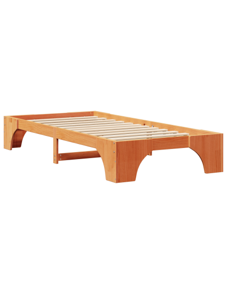 Struttura del letto Cera marrone 80 x 200 cm