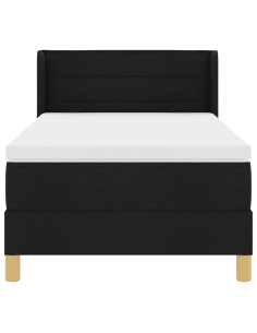 Letto a molle con materasso Nero 200 x 100 cm Poliestere 2