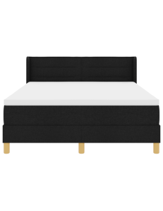 Letto a molle con materasso Nero 200 x 160 cm Poliestere 2