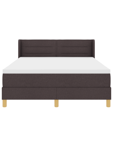Letto a molle Marrone Scuro 200 x 160 cm Poliestere
