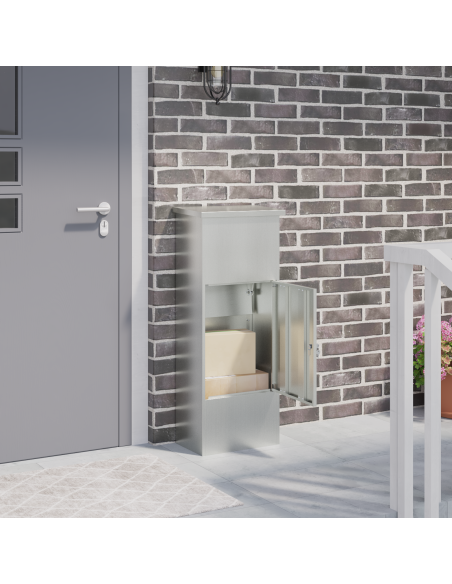 Cassetta per pacchi Nero 44.5 x 29 x 110.5 cm Acciaio zincato