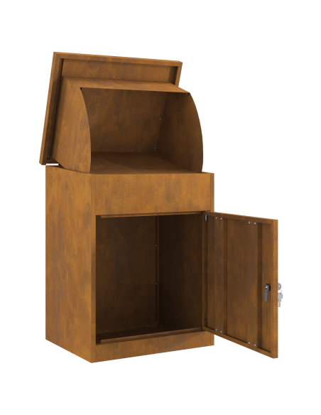 Cassetta per pacchi Ruggine 44 x 35 x 59 cm acciaio corten