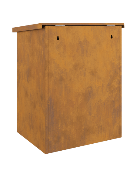 Cassetta per pacchi Ruggine 44 x 35 x 59 cm acciaio corten