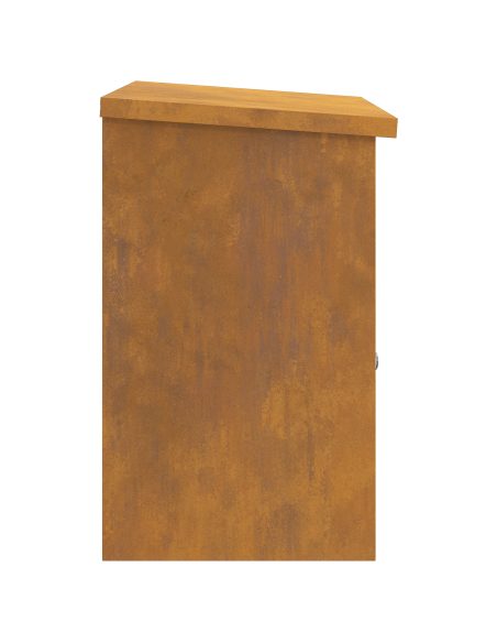 Cassetta per pacchi Ruggine 44 x 35 x 59 cm acciaio corten
