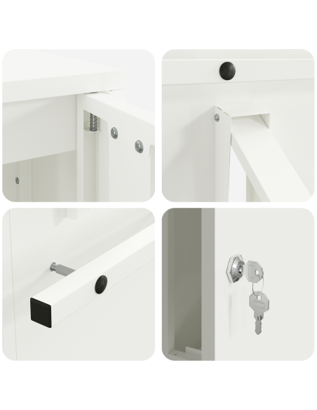 cassetta postalepastkastei Bianco 30 x 23 x 55 cm Acciaio