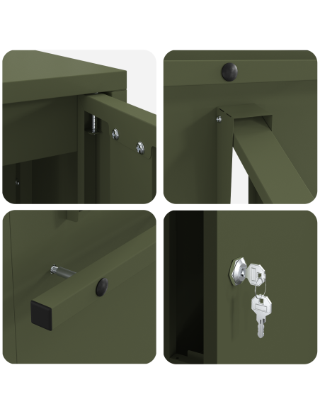 cassetta postalepastkastei Oliver verde 30 x 23 x 55 cm Acciaio