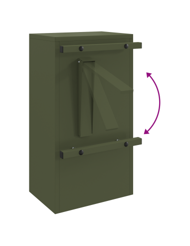 cassetta postalepastkastei Oliver verde 30 x 20 x 55 cm Acciaio