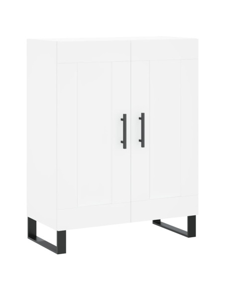 Credenza Bianca 69,5x34x180 cm in Legno Multistrato