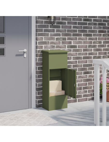 Cassetta per pacchi Oliver verde 44.5 x 29 x 110.5 cm Acciaio