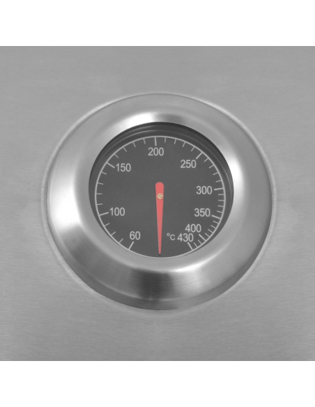 Griglia Barbecue a Gas Argento Acciaio con Tubo Metallico