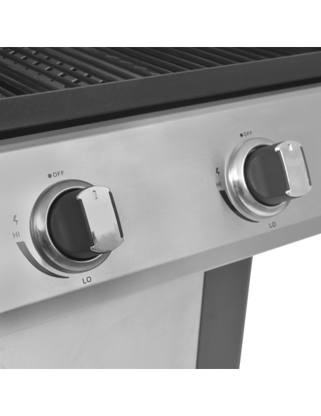 Griglia Barbecue a Gas Argento 132 x 61 x 118 cm