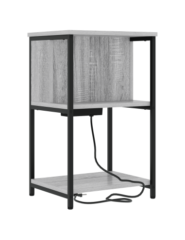 Armadio da Notte 2 pcs Grigio Sonoma 38 x 31 x 61 cm