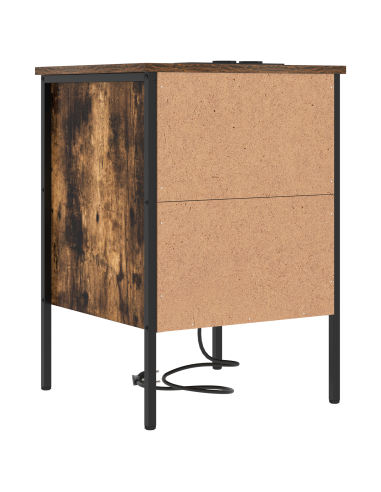 Armadio da Notte Rovere fumé 42 x 41 x 61 cm Legno multistrato