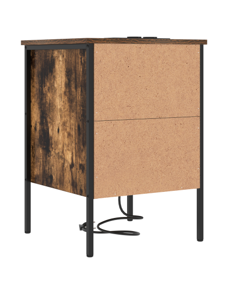 Armadio da Notte Rovere fumo 42 x 41 x 61 cm Legno multistrato