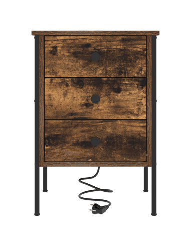 Armadio da Notte Rovere fumé 42 x 41 x 61 cm Legno multistrato