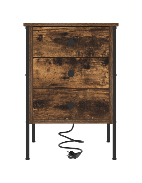 Armadio da Notte Rovere fumo 42 x 41 x 61 cm Legno multistrato