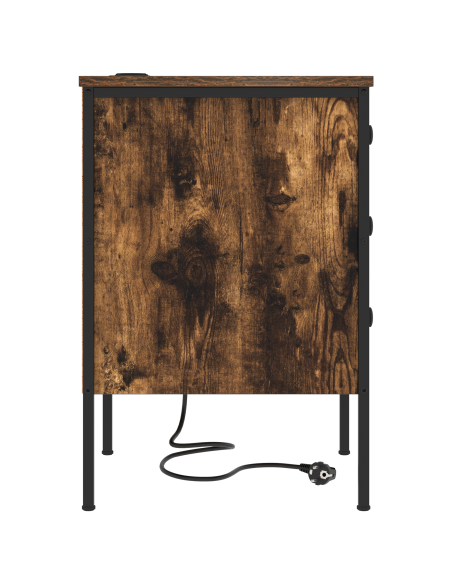 Armadio da Notte Rovere fumo 42 x 41 x 61 cm Legno multistrato