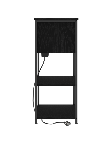 Armadio da Notte Rovere Nero 55 x 31 x 76 cm Legno multistrato
