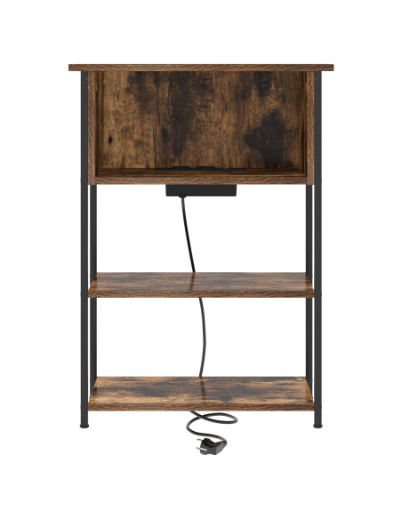 Armadio da Notte Rovere fumé 55 x 31 x 76 cm Legno multistrato