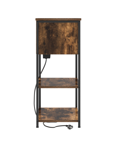 Armadio da Notte Rovere fumé 55 x 31 x 76 cm Legno multistrato