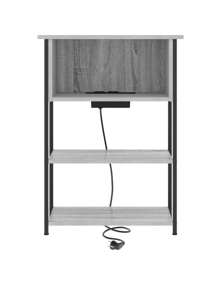 Armadio da Notte Grigio sonoma 55 x 31 x 76 cm