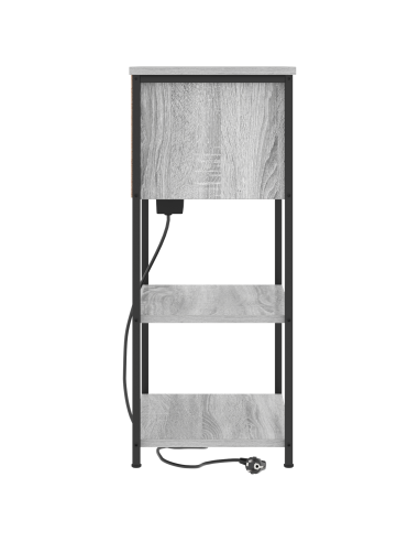 Armadio da Notte Grigio Sonoma 55 x 31 x 76 cm