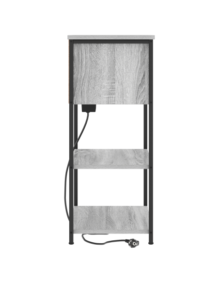 Armadio da Notte Grigio sonoma 55 x 31 x 76 cm