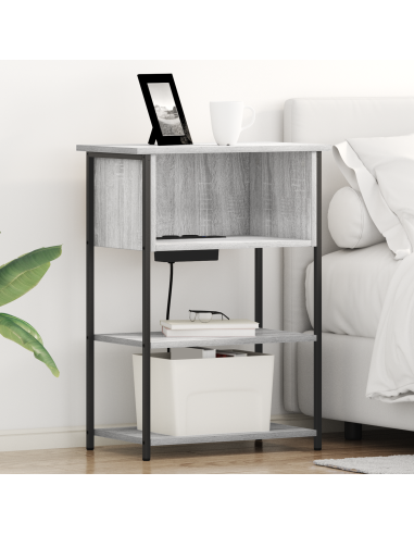 Armadio da Notte Grigio Sonoma 55 x 31 x 76 cm