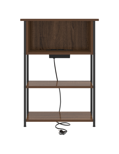 Armadio da Notte Rovere Marrone 55 x 31 x 76 cm