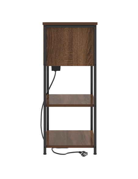 Armadio da Notte Rovere marrone 55 x 31 x 76 cm