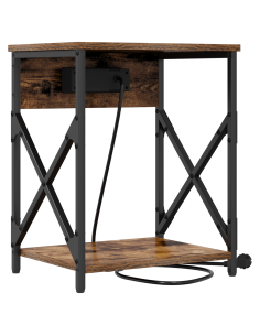 Armadio da Notte 2 pcs Rovere fumé 41 x 31 x 51 cm 2