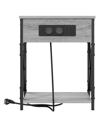 Armadio da Notte Grigio Sonoma 41 x 31 x 51 cm