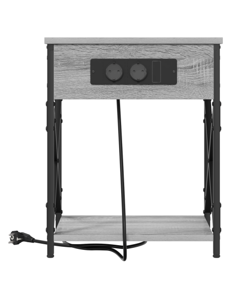 Armadio da Notte con cassetto Grigio sonoma 41 x 31 x 51 cm