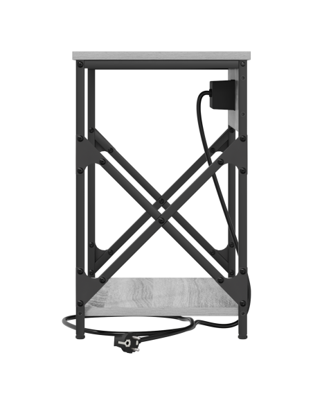 Armadio da Notte con cassetto Grigio sonoma 41 x 31 x 51 cm