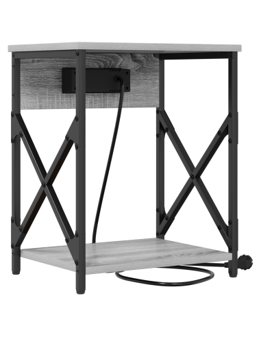 Armadio da Notte 2 pcs Grigio Sonoma 41 x 31 x 51 cm