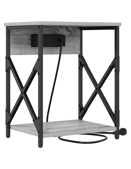 Armadio da Notte 2 pcs Grigio sonoma 41 x 31 x 51 cm
