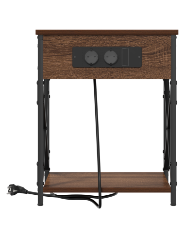 Armadio da Notte Rovere Marrone 41 x 31 x 51 cm